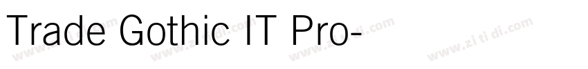 Trade Gothic IT Pro字体转换